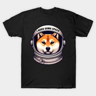 I Need Some Space meme Shiba Inu Astronaut T-Shirt